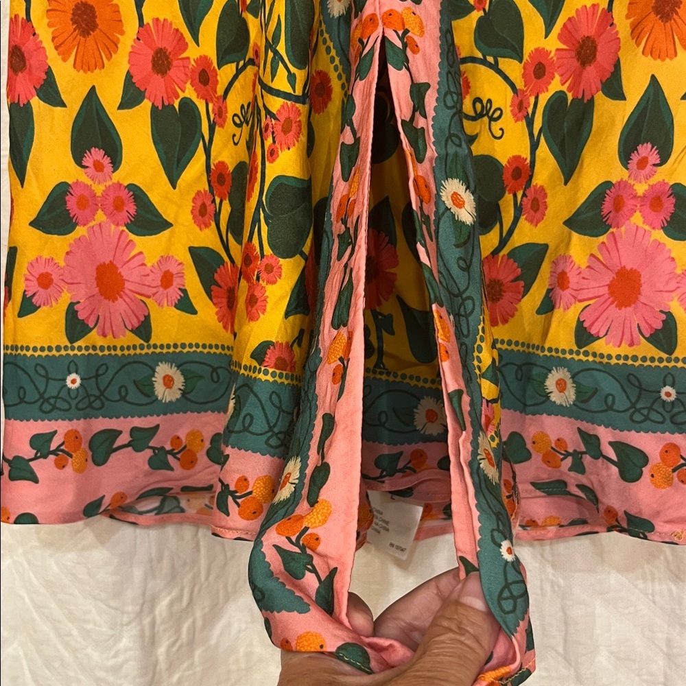 Anthropologie X Farm Rio Heart Ivy Scarf Top - Picture 6 of 8